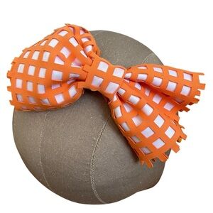 4/$25 Orange Gingham Bow Headband